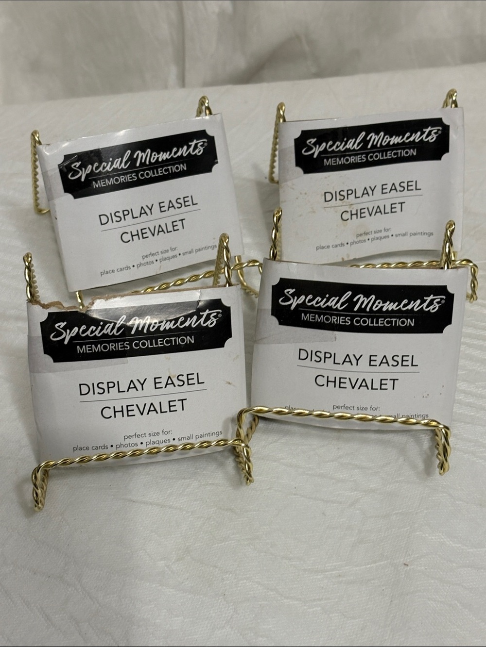 Special Moments Gold Metal Display Easels - Set of 4